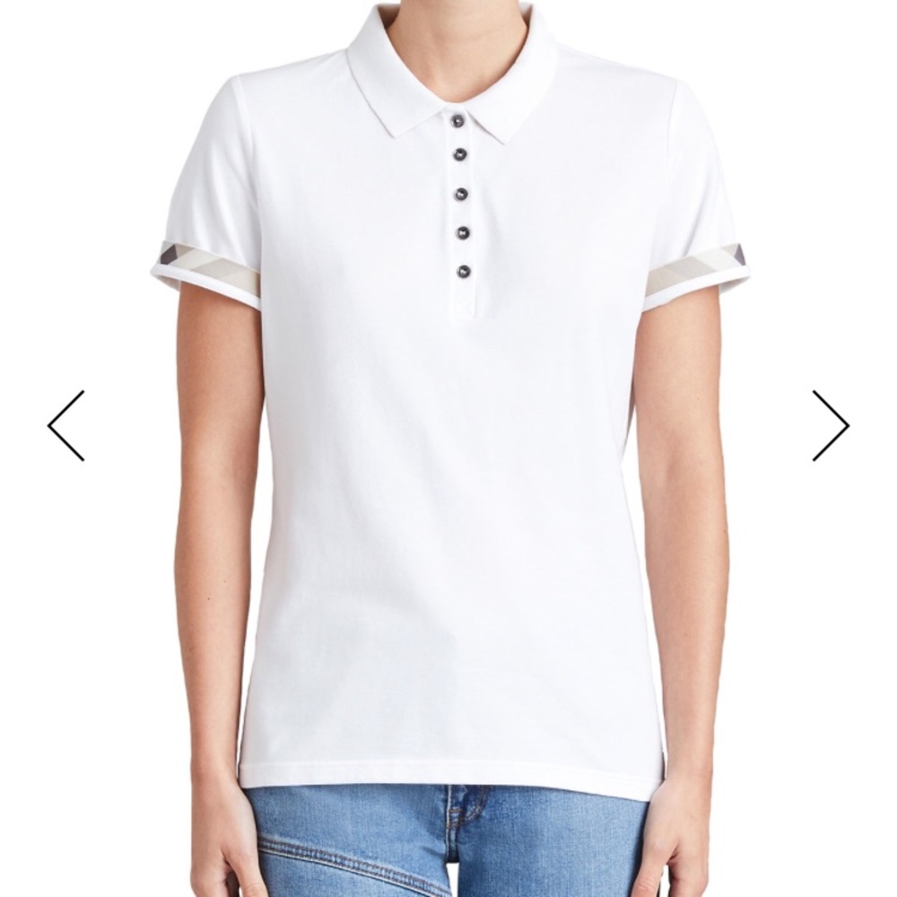 New Burberry Slim-Fit white Polo Shirt
